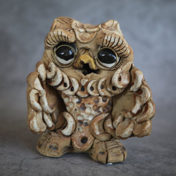 Mid Century Max Hindt Owl Pottery Figurine Sculpture